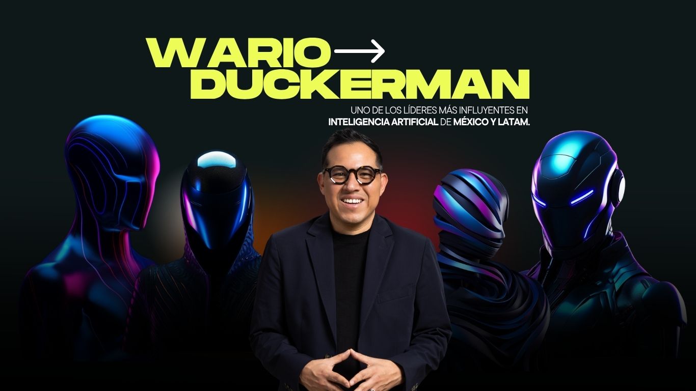 Wario Duckerman, uno de los mejores conferencistas de inteligencia artificial de México y América Latina, durante una conferencia de IA